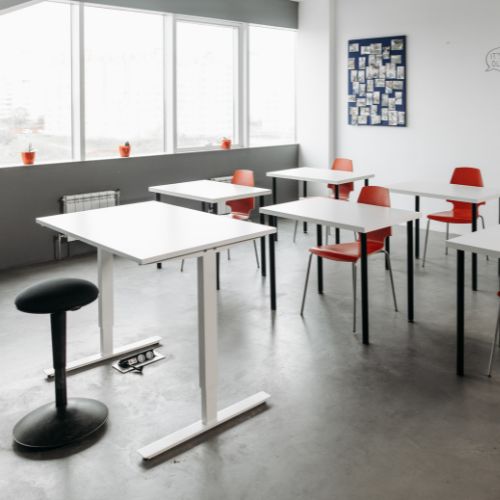 A modern classroom interior